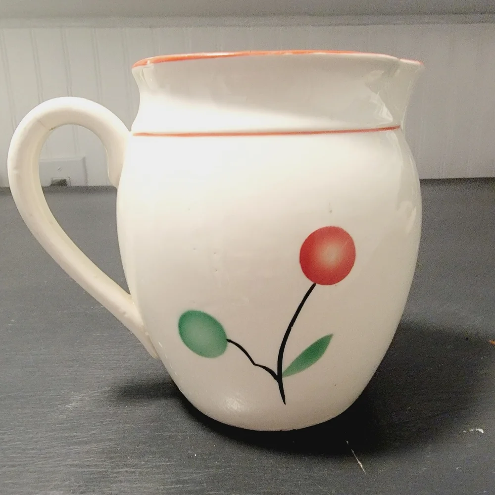 Vintage Hand Painted‎ Czechoslovakia Milk Pitcher